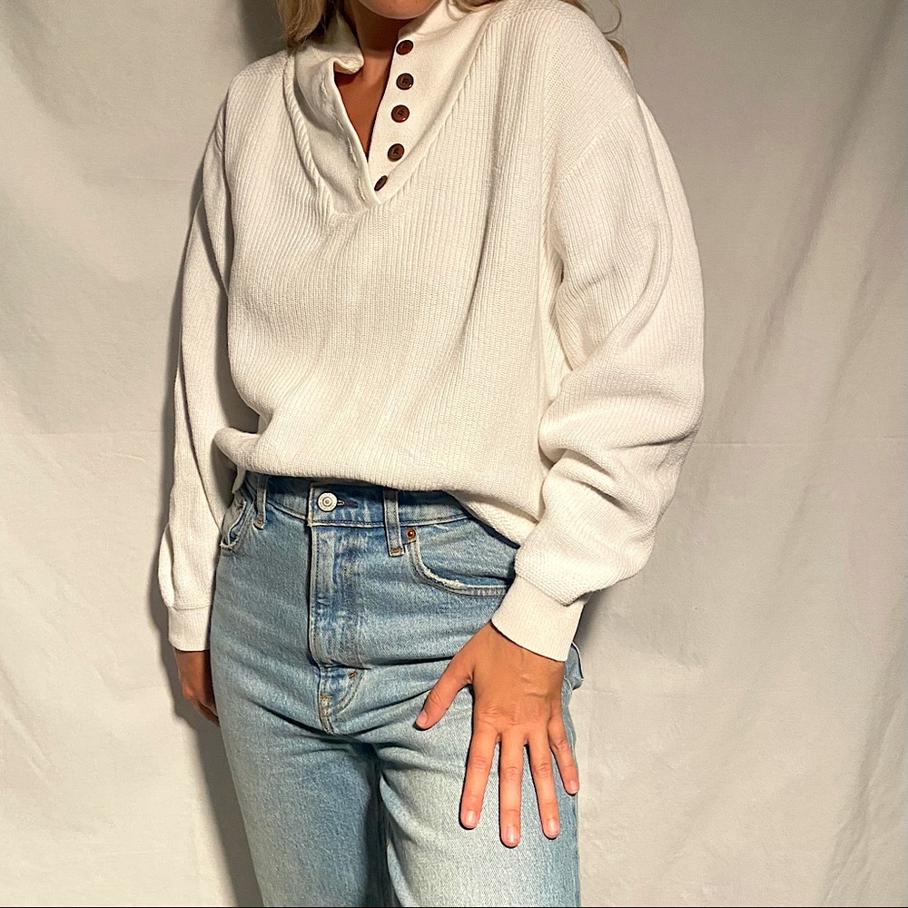 White Lands End Sweater